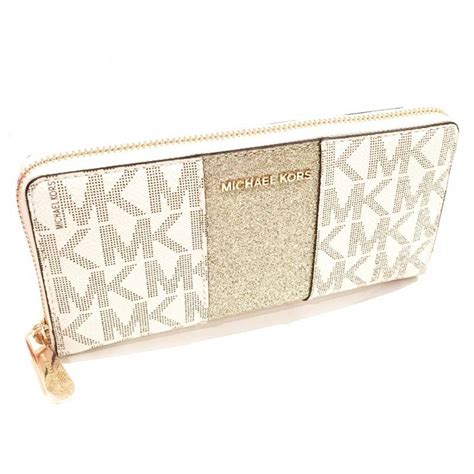 gold glitter michael kors wallet